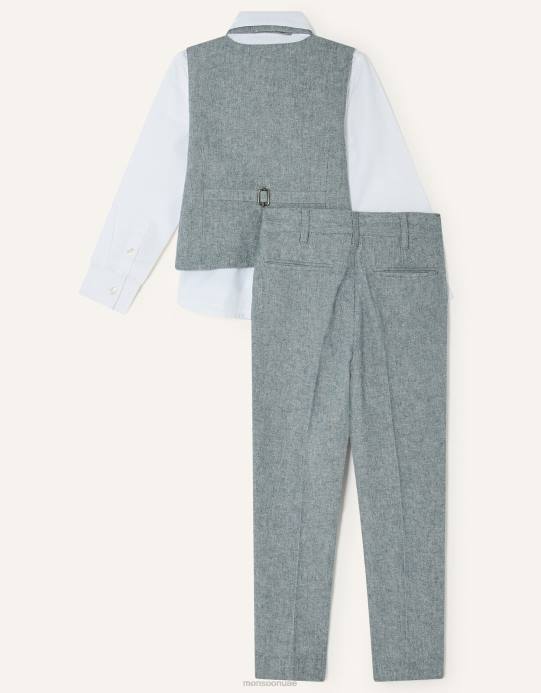 Monsoon ولد بدلة من أربع قطع D68H2259 ملابس رمادي