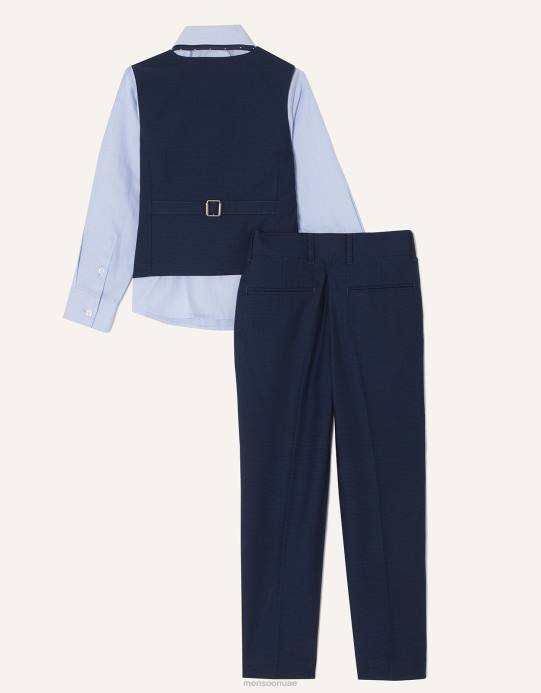 Monsoon ولد بدلة آدم المكونة من أربع قطع D68H2270 ملابس الأزرق الداكن)