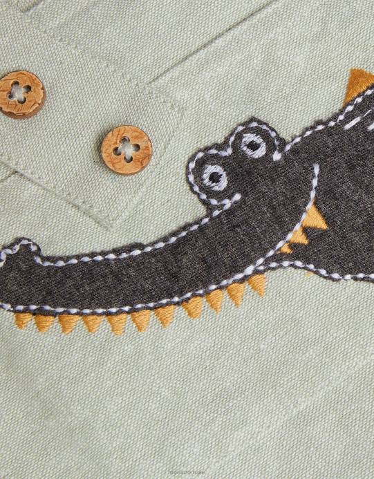 Monsoon أطفال دنغري تمساح حديثي الولادة D68H2275 ملابس أخضر