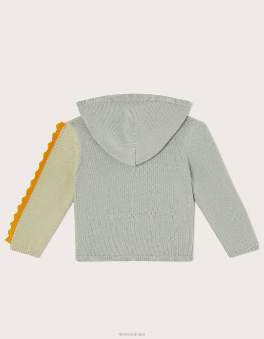 Monsoon أطفال سترة بغطاء رأس على شكل تمساح لحديثي الولادة D68H2283 ملابس أخضر