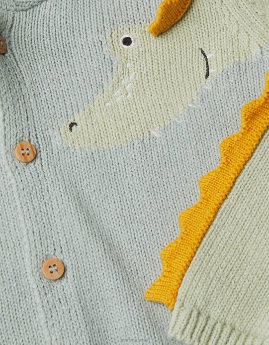 Monsoon أطفال سترة بغطاء رأس على شكل تمساح لحديثي الولادة D68H2283 ملابس أخضر