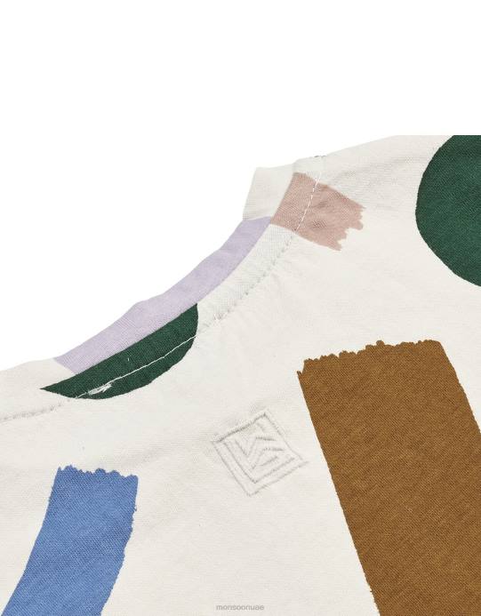 Monsoon أطفال قميص ليووود داكاوا بطبعة ضربات الطلاء D68H2286 ملابس متعدد