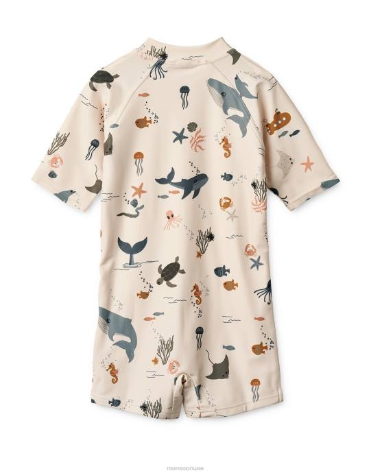 Monsoon أطفال بدلة السباحة ليووود ماكس D68H2287 ملابس كريم