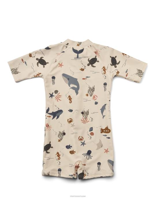 Monsoon أطفال بذلة من ليووود ماكس بمخلوق البحر D68H2291 ملابس الجمل (البيج)