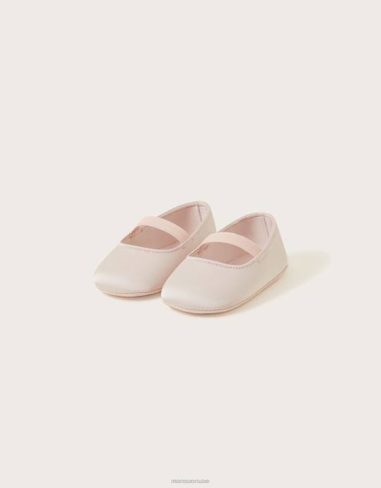 Monsoon أطفال الطفل سادي الجوارب الساتان D68H2314 أحذية لون القرنفل