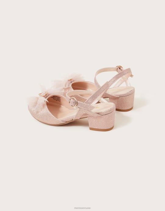 Monsoon بنت حبال القلب الكعب الخلفي D68H2330 أحذية لون القرنفل