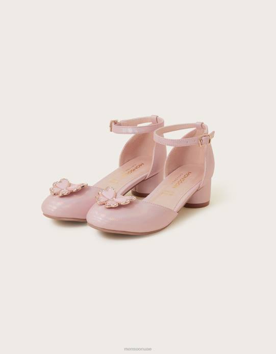 Monsoon بنت كعب فراشة لؤلؤية من جزأين D68H2346 أحذية لون القرنفل