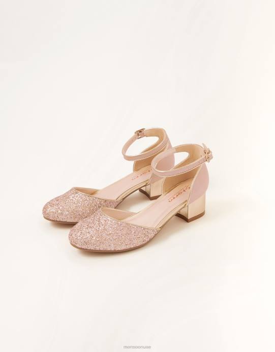 Monsoon بنت بريق الكعب من جزأين D68H2357 أحذية لون القرنفل