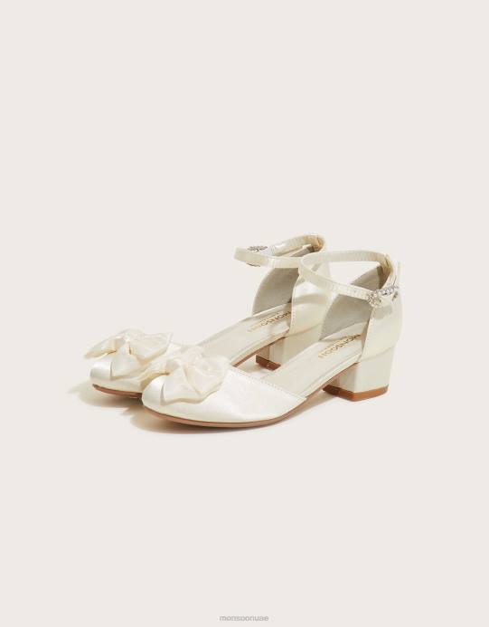 Monsoon بنت كالي ساتان بكعب من جزأين D68H2373 أحذية عاج