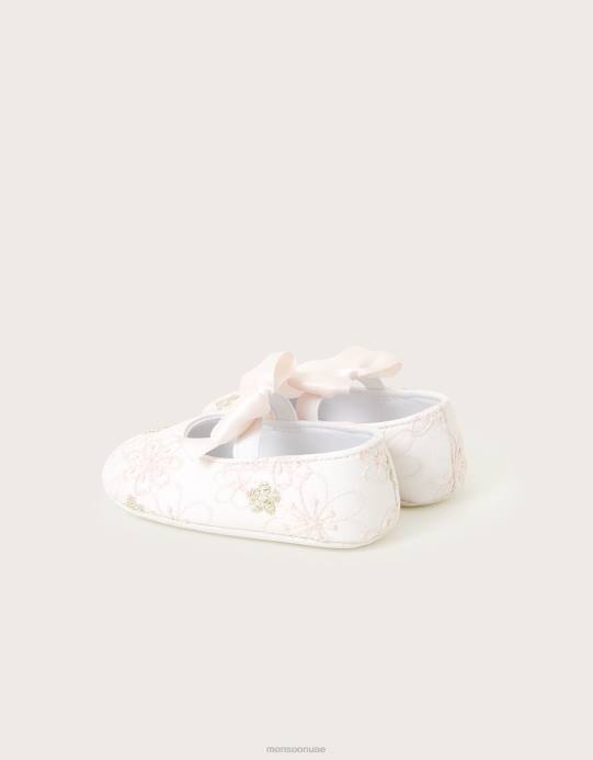 Monsoon أطفال مجموعة أحذية بيبي زهر ومجموعة باندو D68H2388 أحذية لون القرنفل