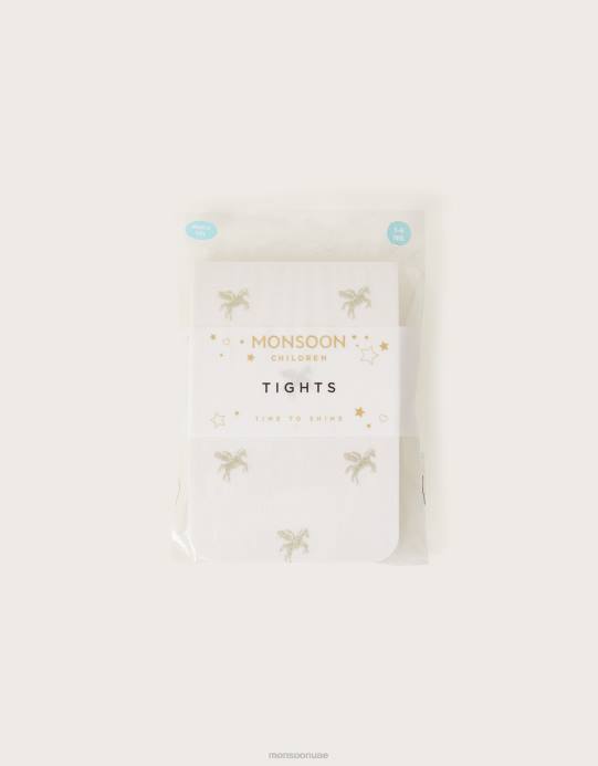 Monsoon بنت الجوارب طباعة يونيكورن بريق D68H2420 ملحق ذهب