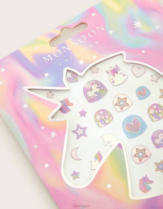 Monsoon أطفال ملصقات أظافر يونيكورن D68H2423 ملحق رشيقة