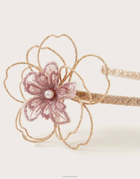 Monsoon بنت عقال زهرة سلك الدانتيل D68H2424 ملحق موضة