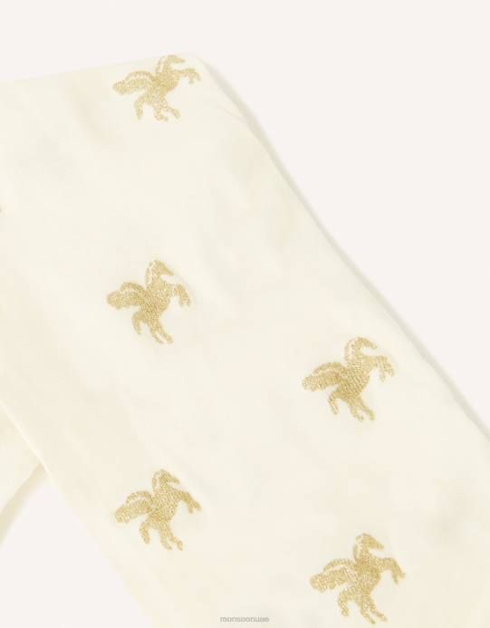 Monsoon بنت الجوارب يونيكورن بريق D68H2431 ملحق عاج