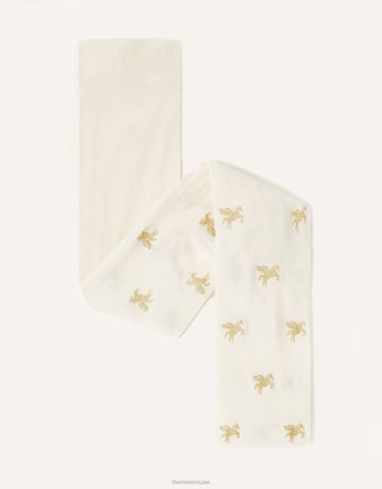 Monsoon بنت الجوارب يونيكورن بريق D68H2431 ملحق عاج