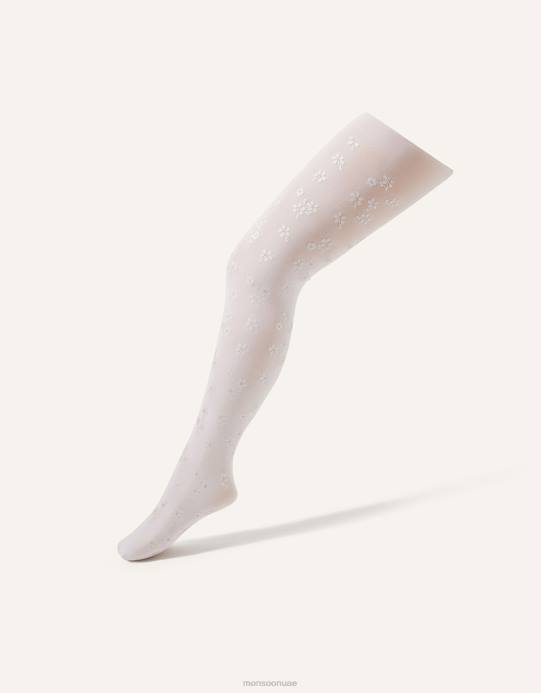 Monsoon بنت الجوارب طباعة زهرة بيرلاتو D68H2442 ملحق لون القرنفل