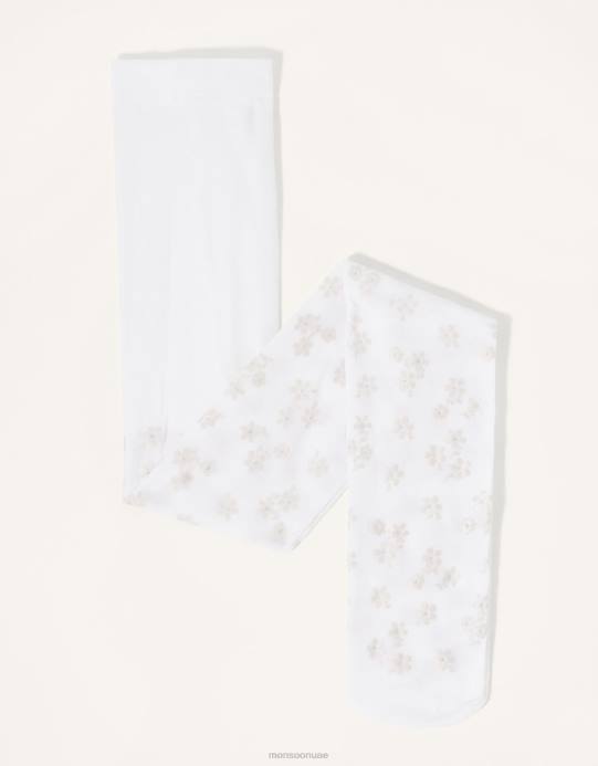 Monsoon بنت الجوارب طباعة زهرة بيرلاتو D68H2442 ملحق لون القرنفل