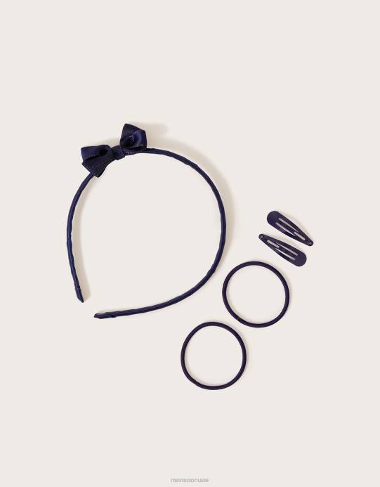 Monsoon بنت مجموعة شعر مدرستي D68H2452 ملحق حار