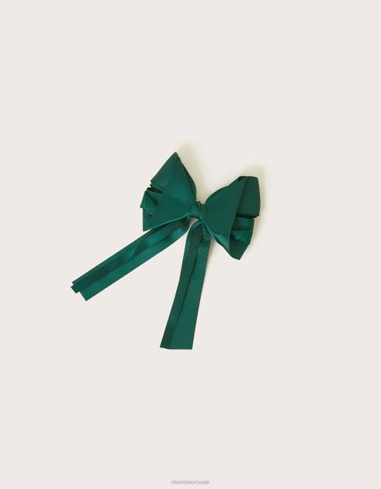 Monsoon بنت مشبك شعر على شكل ربطة عنق مدرسية D68H2475 ملحق موضة