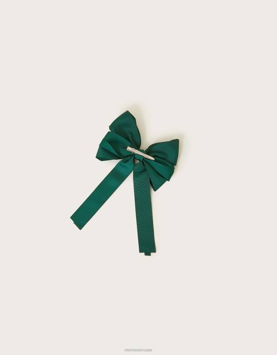 Monsoon بنت مشبك شعر على شكل ربطة عنق مدرسية D68H2475 ملحق موضة