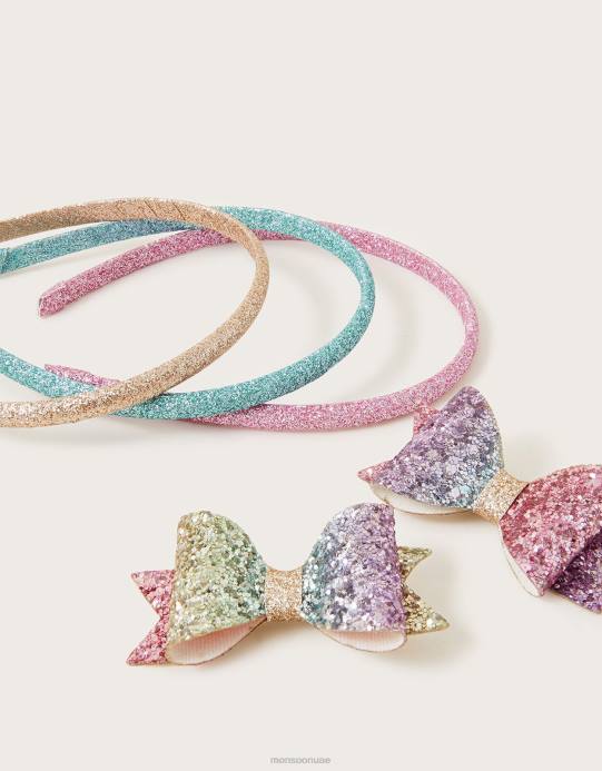 Monsoon بنت مجموعة شعر قوس قزح D68H2504 ملحق موضة