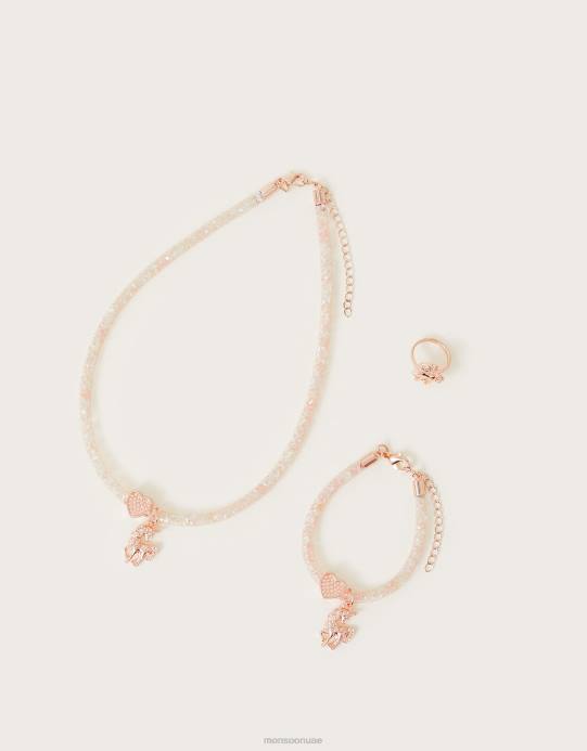 Monsoon بنت مجموعة المجوهرات المغلفة يونيكورن D68H2506 ملحق أنيق