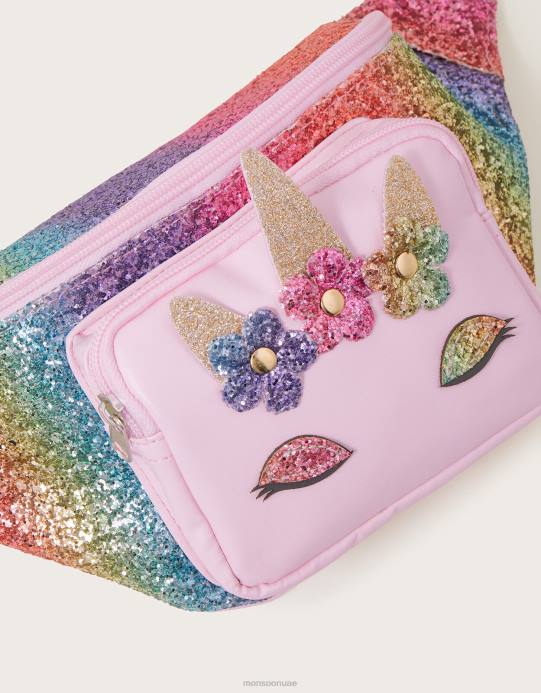 Monsoon بنت قوس قزح يونيكورن بومباغ D68H2524 ملحق رشيقة