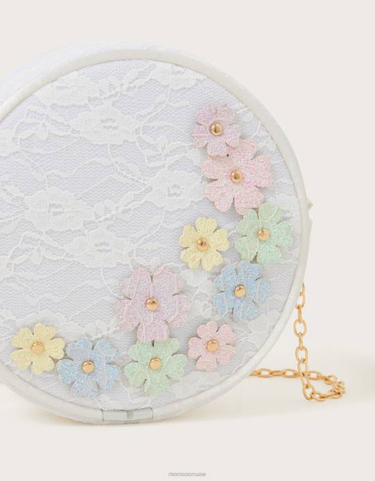 Monsoon بنت حقيبة مستديرة من الدانتيل D68H2529 ملحق حار