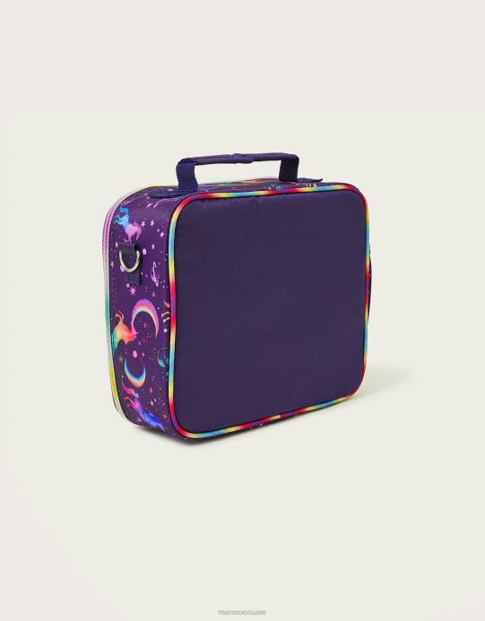 Monsoon بنت حقيبة غداء مزينة بالترتر على شكل وحيد القرن D68H2531 ملحق موضة