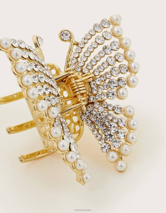 Monsoon بنت مشبك مخلب فراشة اللؤلؤ D68H2536 ملحق حار