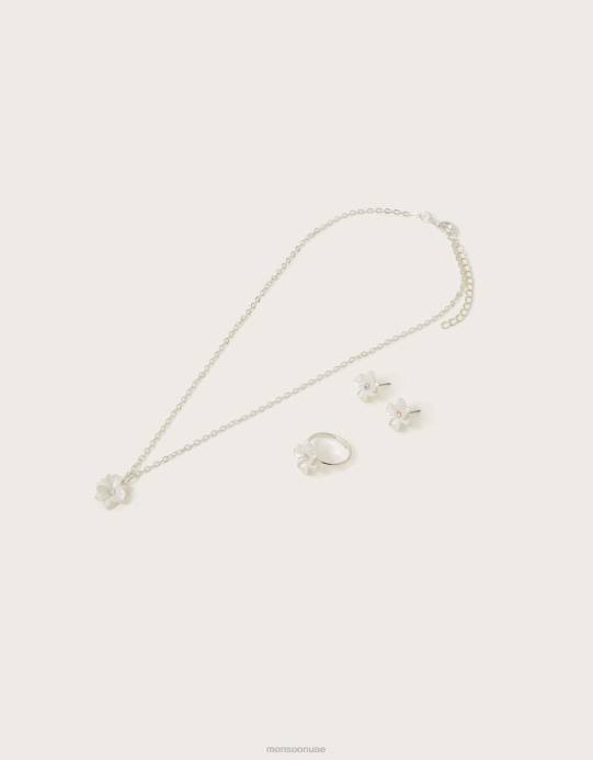 Monsoon بنت مجموعة مجوهرات زهرية جميلة D68H2550 ملحق أنيق