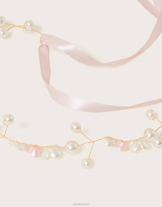 Monsoon بنت إكليل معدني من زهرة الفريزيا D68H2563 ملحق موضة