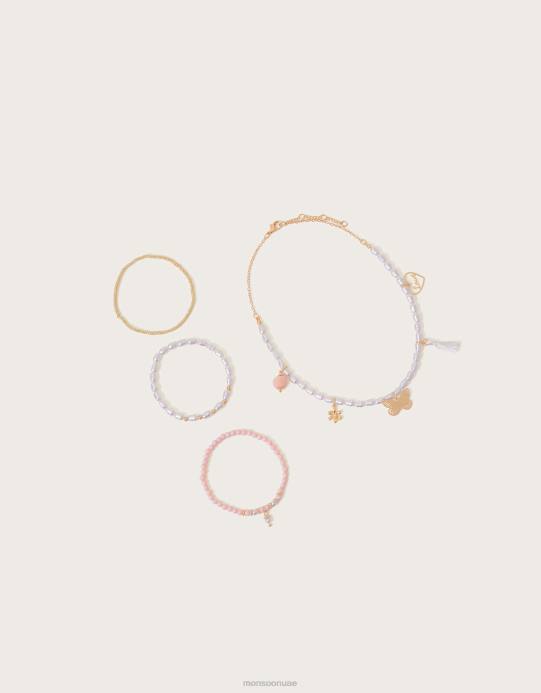 Monsoon بنت مجموعة مجوهرات بوهيمية جميلة D68H2578 ملحق موضة