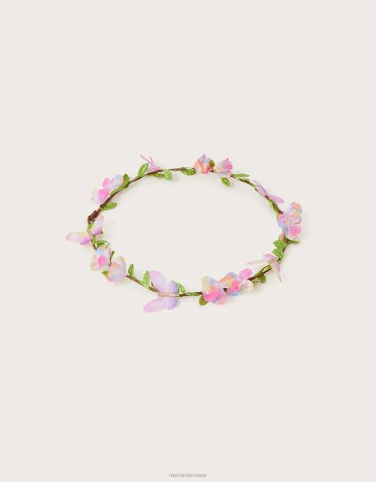 Monsoon بنت مهرجان إكليل الزهور المرح D68H2587 ملحق حار