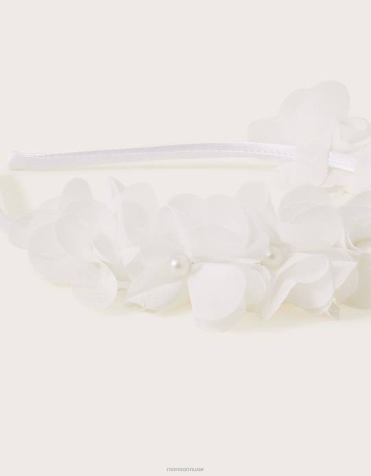 Monsoon بنت عصابة رأس من الزهور لوصيفات العروس من بوم بوم D68H2595 ملحق حار