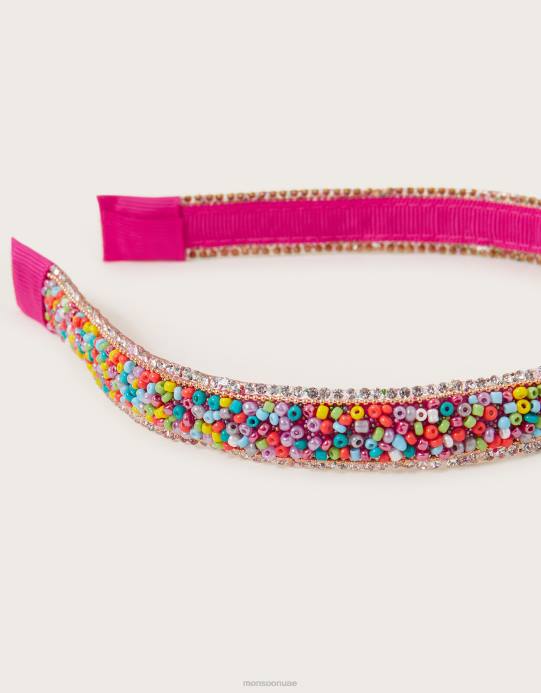 Monsoon بنت عصابة رأس مطرزة ممتعة D68H2598 ملحق موضة