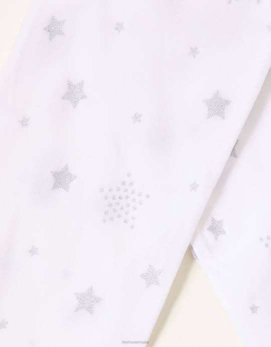 Monsoon بنت الجوارب نجمة بريق D68H2621 ملحق فضة