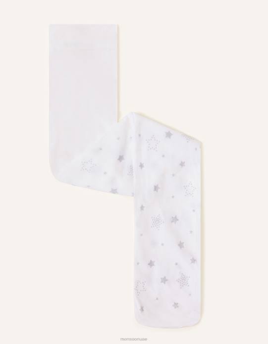 Monsoon بنت الجوارب نجمة بريق D68H2621 ملحق فضة