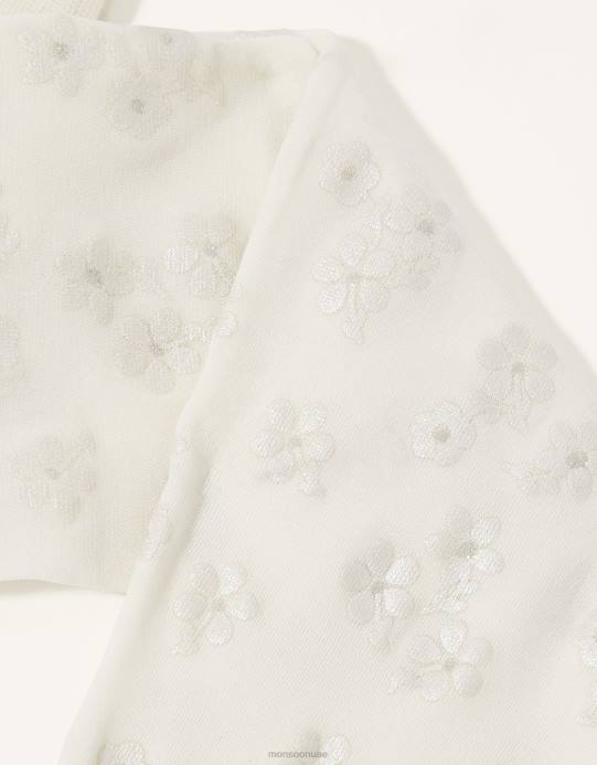 Monsoon بنت الجوارب طباعة زهرة الطفل بيرلاتو D68H2624 ملحق عاج