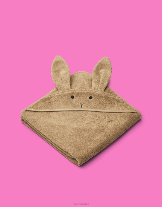 Monsoon أطفال منشفة بغطاء للرأس على شكل أرنب من ليووود أوغستا D68H2637 ملحق الجمل (الشوفان)