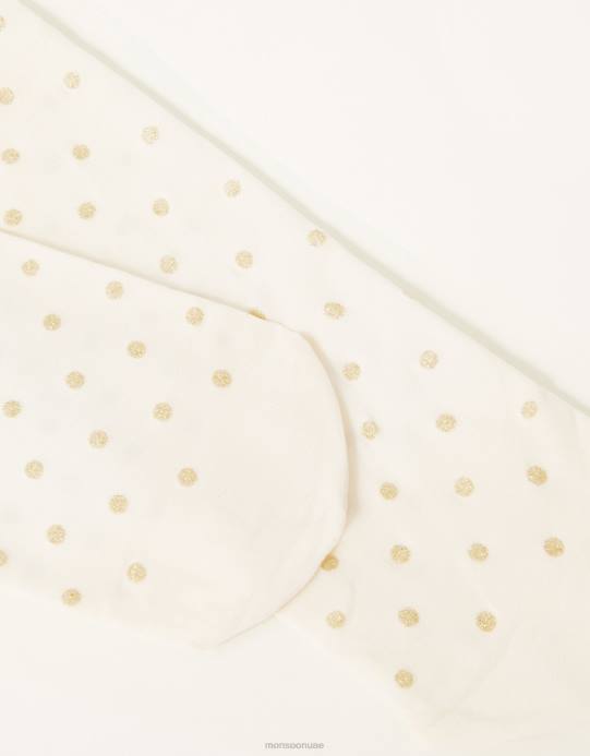 Monsoon بنت الجوارب بقعة بريق الطفل D68H2645 ملحق ذهب