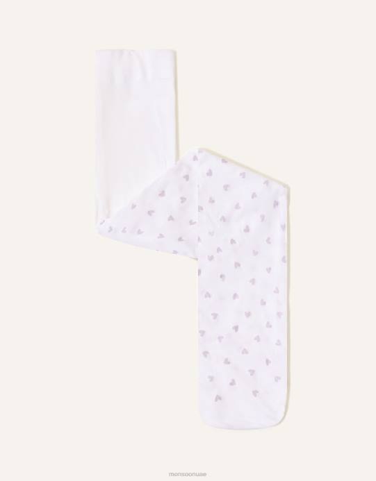 Monsoon بنت الجوارب القلب بريق D68H2647 ملحق لون القرنفل