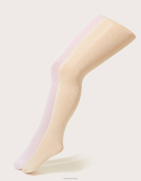 Monsoon بنت الجوارب بقعة الزفاف مجموعة من اثنين D68H2656 ملحق متعدد