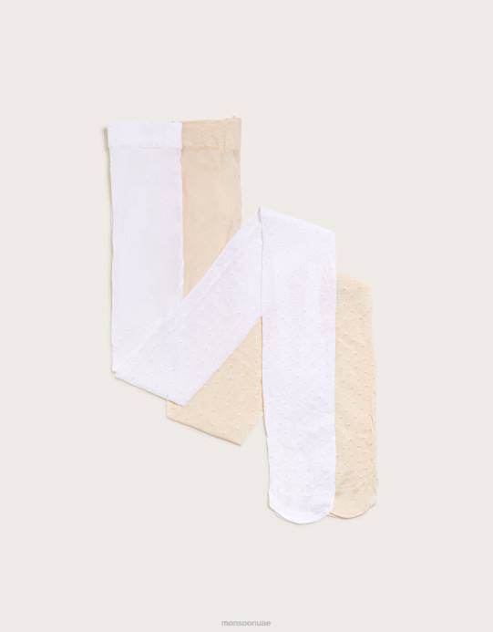 Monsoon بنت الجوارب بقعة الزفاف مجموعة من اثنين D68H2656 ملحق متعدد