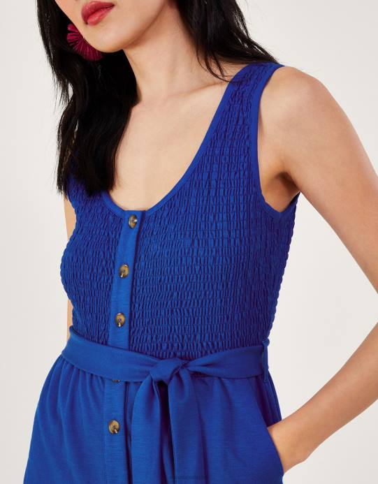 Monsoon نحيف بذلة مكشكشة D68H265 ملابس الأزرق (الكوبالت)