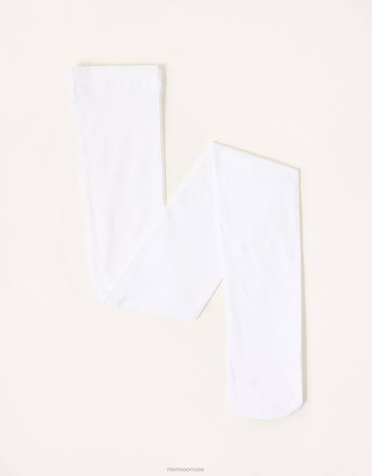 Monsoon بنت الجوارب الباروكية اللامعة على شكل فراشة D68H2674 ملحق أبيض