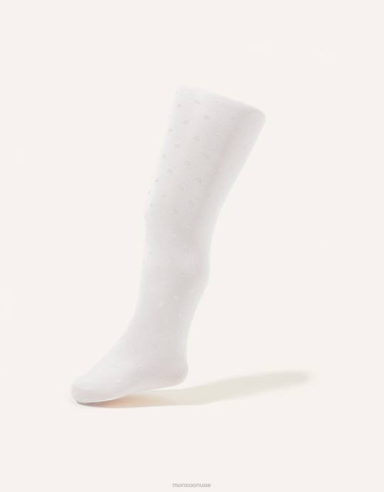 Monsoon بنت الجوارب بقعة الزفاف الطفل D68H2683 ملحق أبيض