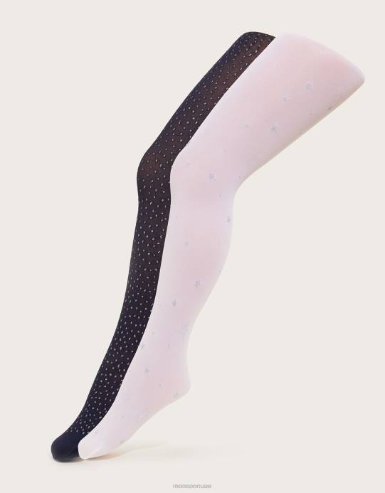 Monsoon بنت طقم لباس ضيق على شكل نجمة من قطعتين D68H2691 ملحق متعدد