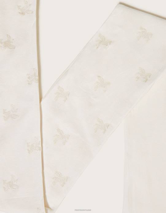 Monsoon بنت الجوارب البريق يونيكورن D68H2692 ملحق عاج