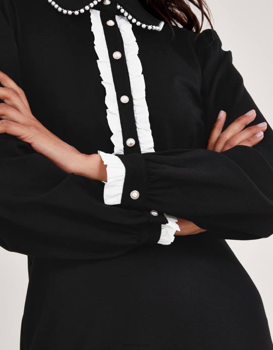 Monsoon نحيف فستان بالوما بونتي D68H26 ملابس أسود